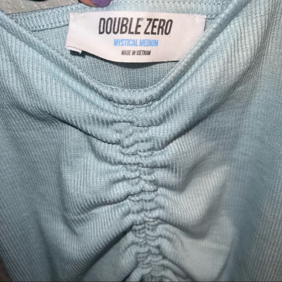 BNWOT Double Zero Crop Scrunched Tank Top - Picture 4 of 5
